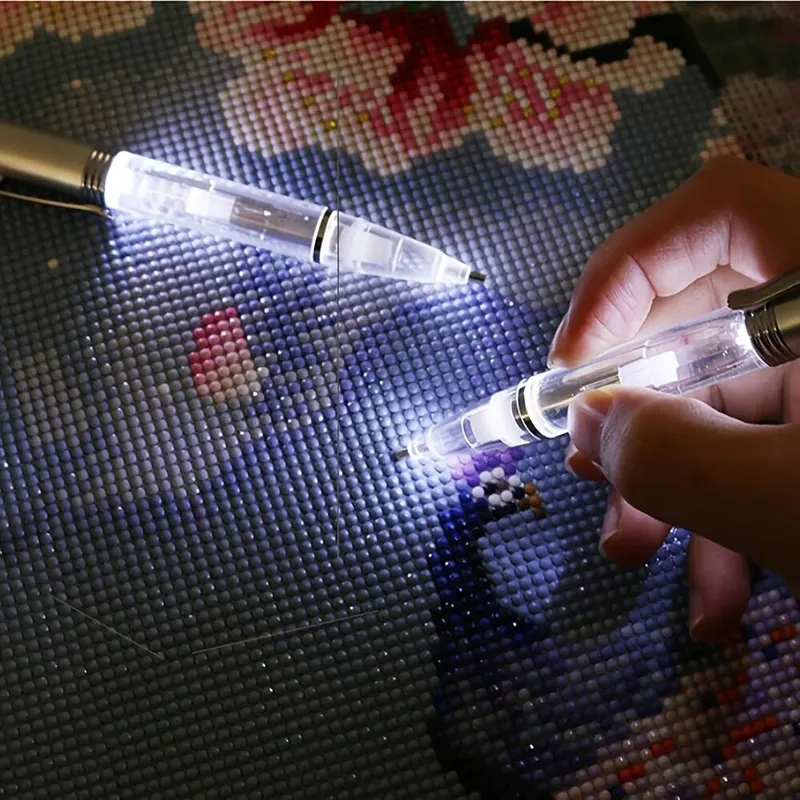 Tablet Accessories Aesthetic - LED-Licht Diamantmalerei-Stift 1 Stück Beleuchteter Bohrstift