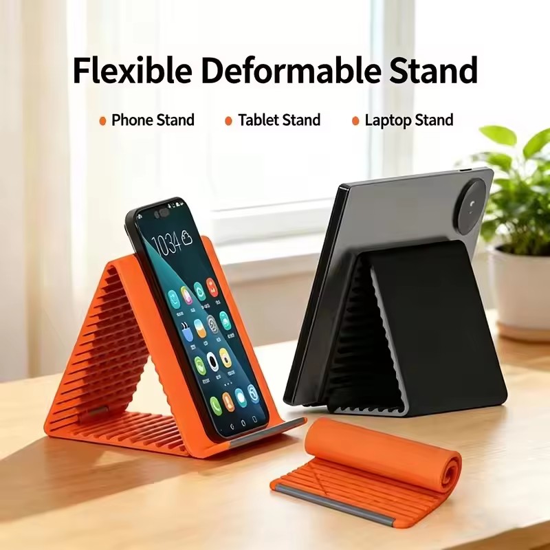 Laptop Tablet Accessories - Flexibler Tragbarer Telefonständer aus Silikon für