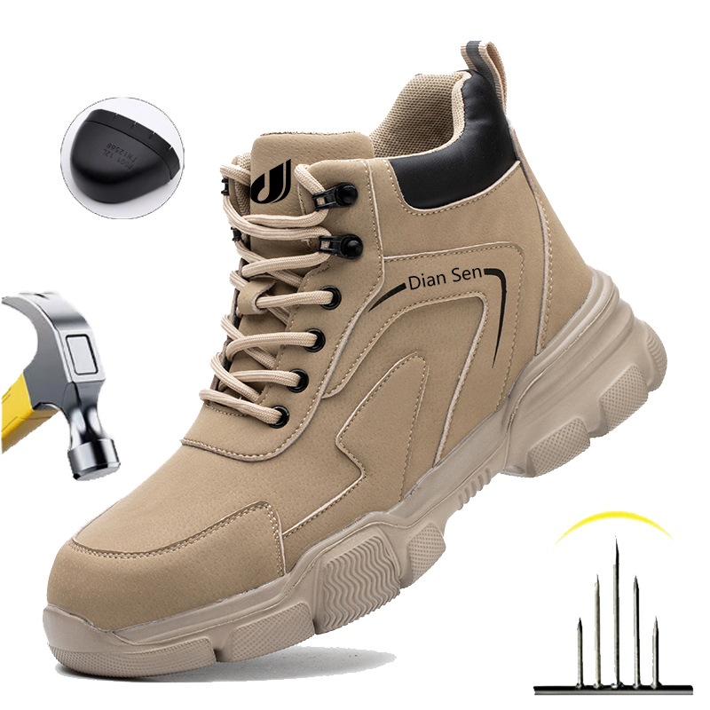 Tablet Accessories Aesthetic - Herren-Arbeitsstiefel mit Stahlkappe, unverwüstliche Baustellensicherheitsschuhe, wasserdichte