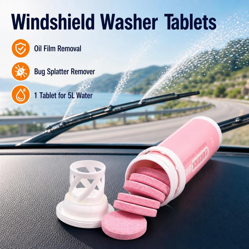 Tablet Accessories For Car - Auto-Windschutzscheiben-Reiniger Brausetabletten Entfernt Insektenreste Schmutz Ölfilm