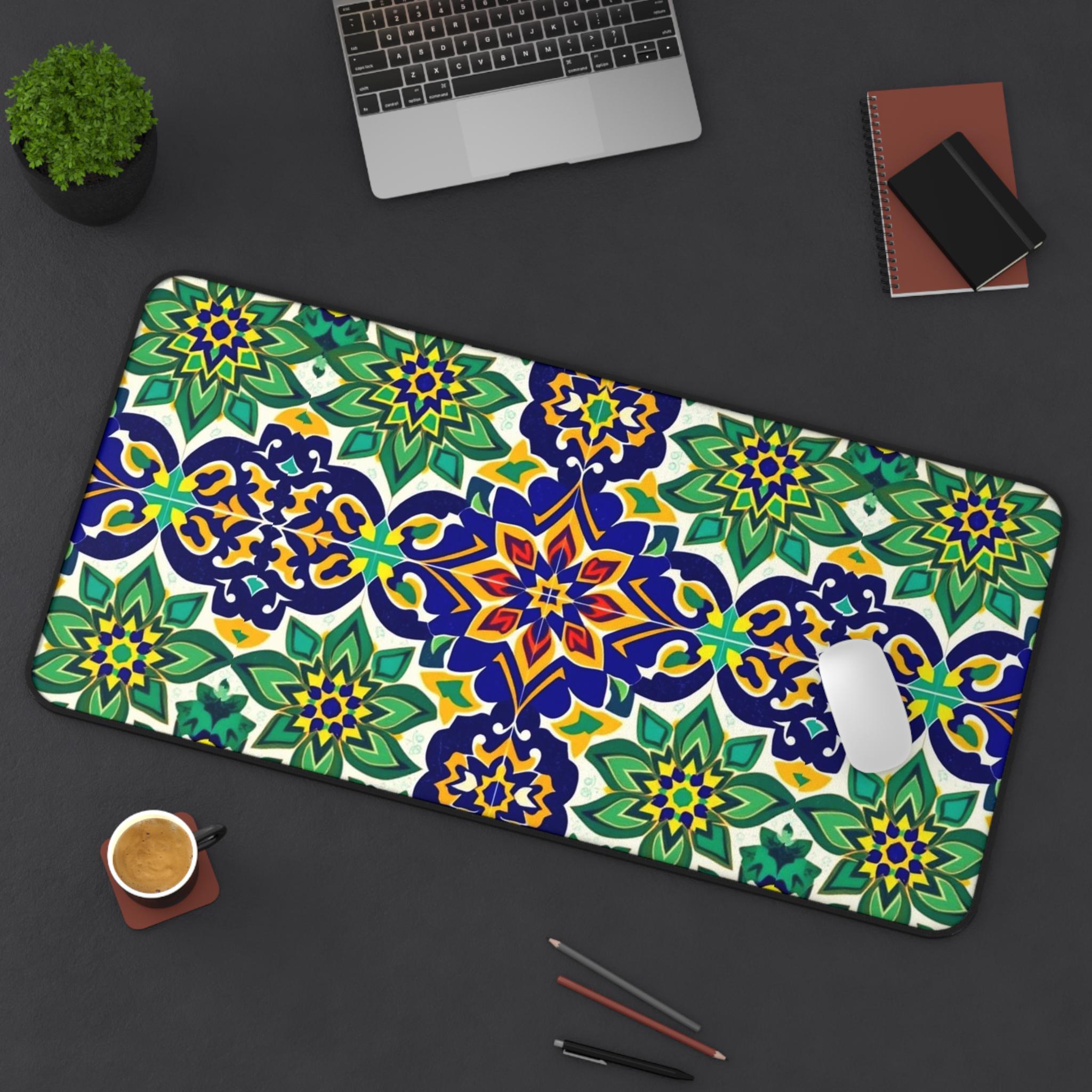 Bunte Blumen-Tischmatte, stilv – Office Table Accessories Unique Bewertung und Preis
